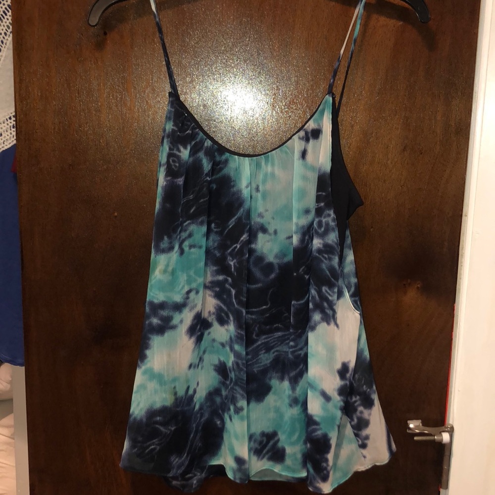 Turquoise and Navy Aqua Tank Top